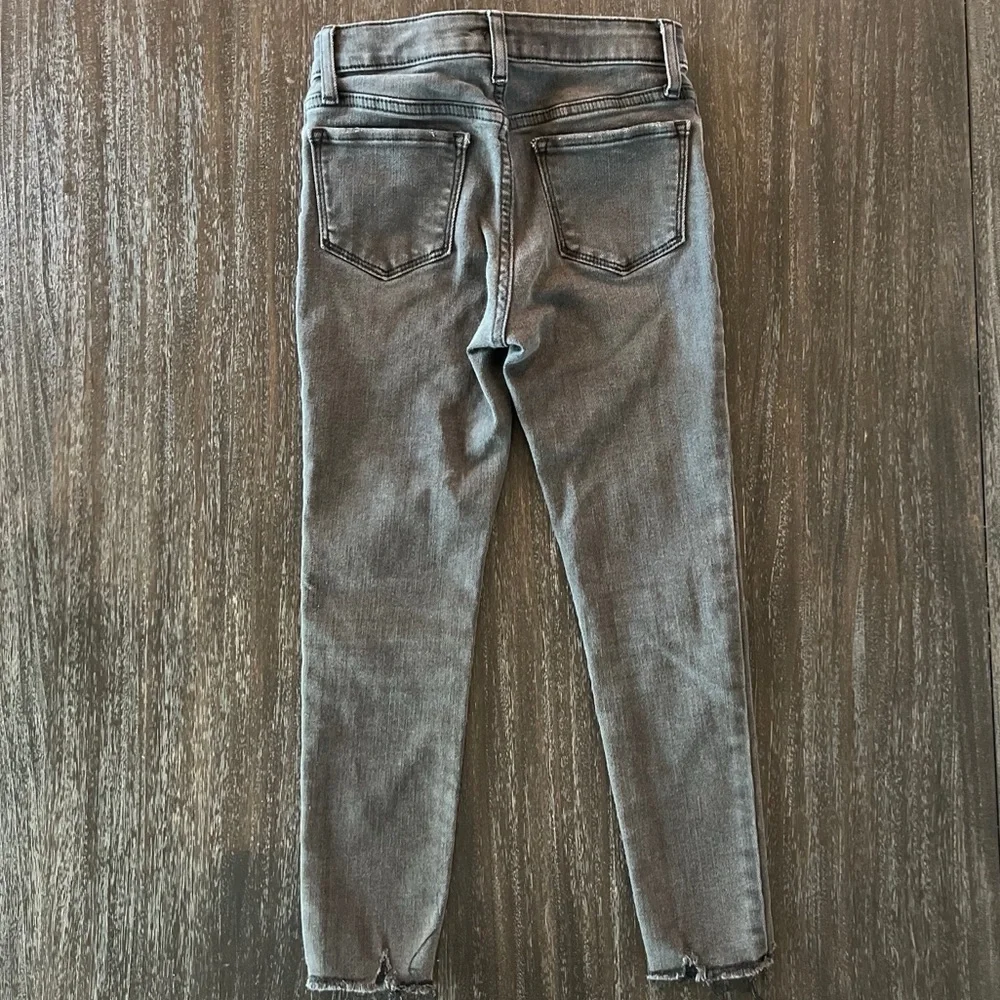 Gap Girls Faded Black High-Waisted Ankle Jeans 8